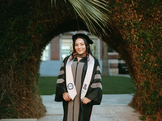Dorothy celebrating her graduation