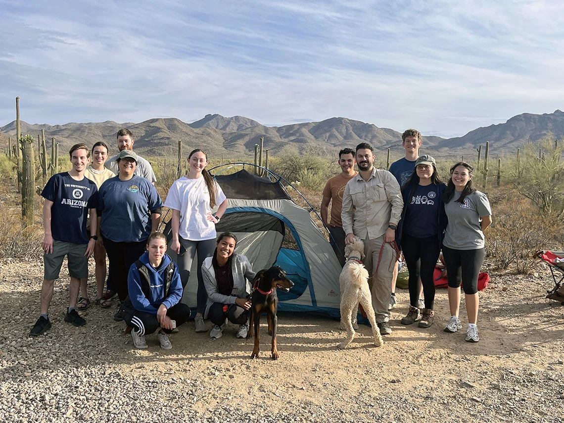 TrailCats club camping together in Tucson
