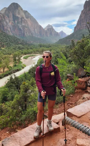 Delaney Maddix hiking